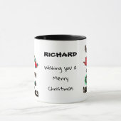Mijn kerstsokken op maat Mok (Midden)