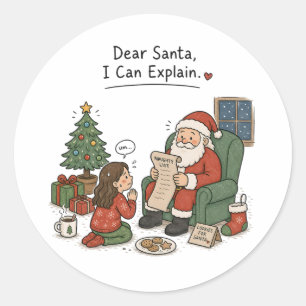 Mijn kerstverpakking is nog in volle gang Leuk Ronde Sticker