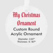 Mijn kerstversiering voor acrylversiering (rond) ornament (voorkant)