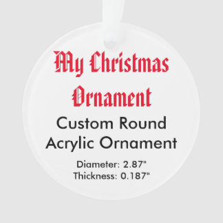 Mijn kerstversiering voor acrylversiering (rond) ornament
