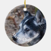 Mijn kerstversiering voor honden keramisch ornament (Achterkant)