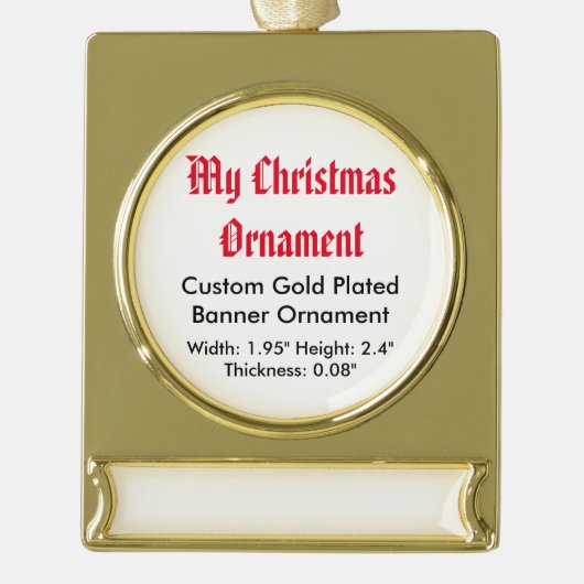 Mijn kerstversierversiering met gouden pannen verguld banner ornament (Voorkant)