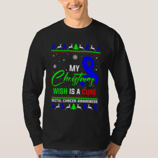 Mijn kerstwens is een rectale kankercampagne t-shirt
