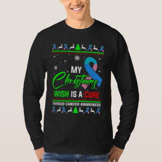 Mijn kerstwens is een zuivere schildklierkanker t-shirt