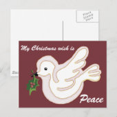 Mijn kerstwens is vrede feestdagenkaart (Voorkant / Achterkant)