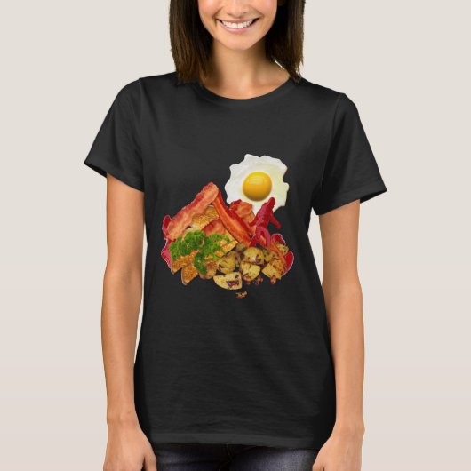 Mijn Ketchup Gone Squatchin voor Bacon Breakfast T-shirt (Voorkant)