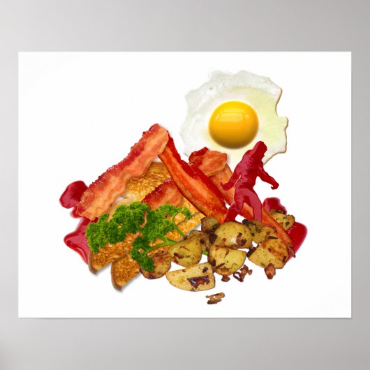 Mijn Ketchup Gone Squatchin voor Bacon Decor Poster (Voorkant)