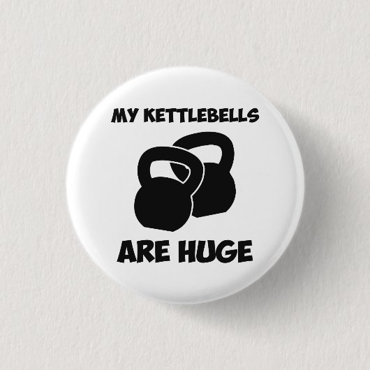 Mijn Kettlebells zijn een enorme klus Ronde Button 3,2 Cm (Voorkant)
