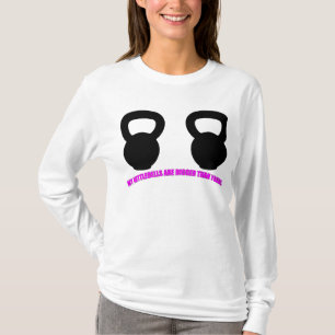 "Mijn kettlebells zijn groter dan die van jou" Dam T-shirt
