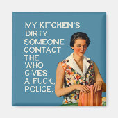 Mijn keuken is vies. magneet (Voorkant)