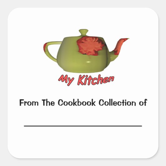 Mijn Keuken Kookboek Collectie Bookplate Sticker (Voorkant)