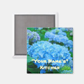 Mijn keuken, magneten Blue Hydrangea Flowers (Voorkant / Achterkant)