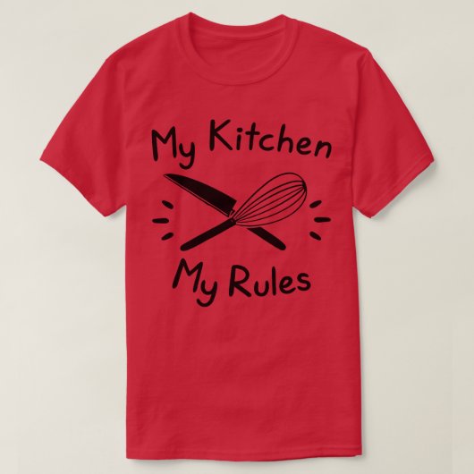 Mijn keuken Mijn regels 1 T-shirt (Design voorkant)