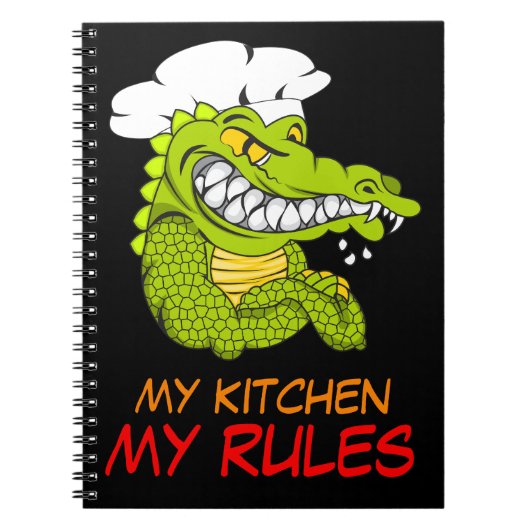 Mijn Keuken Mijn Regels, Alligator Chef, Grappig Notitieboek (Voorkant)