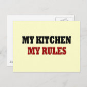 Mijn keuken Mijn regels Briefkaart (Voorkant / Achterkant)
