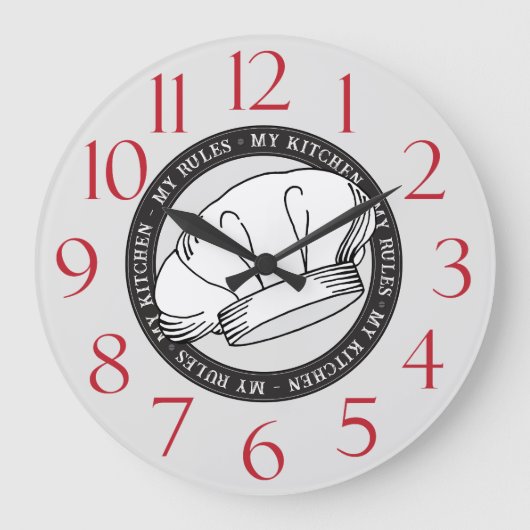 Mijn keuken Mijn Regels citeren Witte Tsjetsjeense Grote Klok (Voorkant)