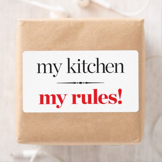 Mijn keuken, mijn regels etiket (Insitu)