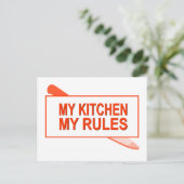 Mijn keuken. Mijn regels. Fun Design for Kitchen B Briefkaart (Staand voorkant)