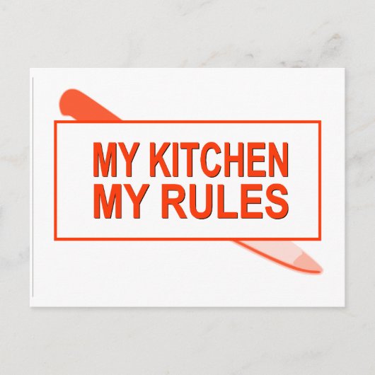 Mijn keuken. Mijn regels. Fun Design for Kitchen B Briefkaart (Voorkant)