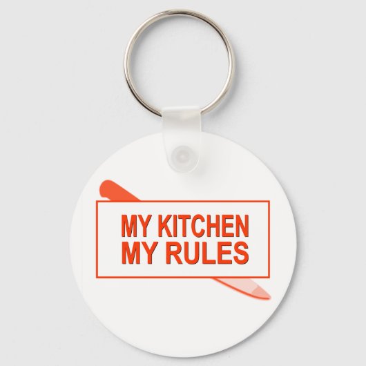 Mijn keuken. Mijn regels. Fun Design for Kitchen B Sleutelhanger (Voorkant)