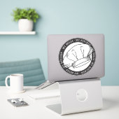 Mijn keuken Mijn regels Hoofd Chef Quote Sticker (Laptop op bureau)