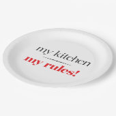 Mijn keuken, mijn regels papieren bordje (Gekanteld)
