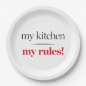 Mijn keuken, mijn regels papieren bordje (Voorkant)