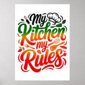 Mijn keuken Mijn Regels Poster (Voorkant)
