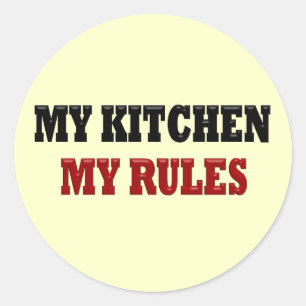 Mijn keuken Mijn regels Ronde Sticker
