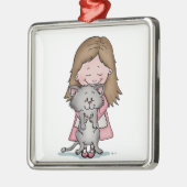 Mijn keuken ophangen - Ontwerp voor kattendeksels Metalen Ornament (Links)