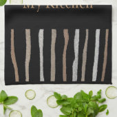 Mijn keukenhanddoek-Home-beige/Tan/Black/White Theedoek (Gevouwen)