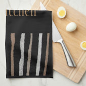 Mijn keukenhanddoek-Home-beige/Tan/Black/White Theedoek (Quarter Fold)