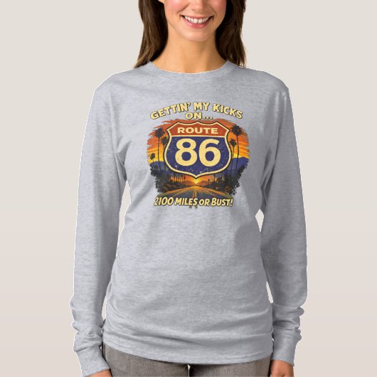 Mijn kicks op route 86 T-shirt (Voorkant)