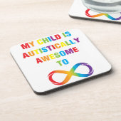Mijn kind Autistisch Geweldige oneindigheid Bier Onderzetter (Linkerzijde)