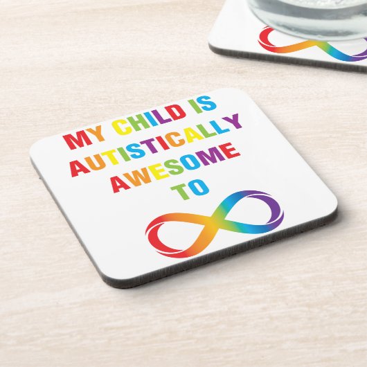 Mijn kind Autistisch Geweldige oneindigheid Bier Onderzetter (Linkerzijde)