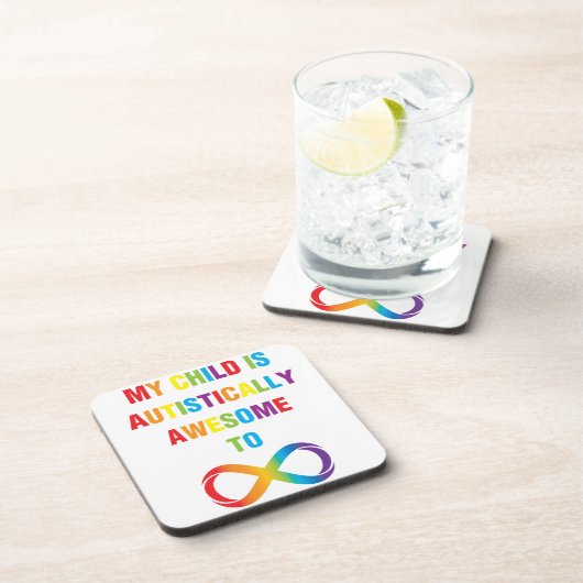 Mijn kind Autistisch Geweldige oneindigheid Bier Onderzetter (Rechterzijde)