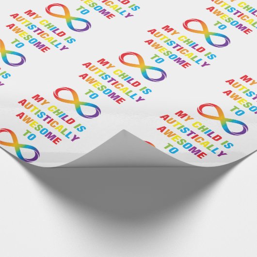 Mijn kind Autistisch Geweldige oneindigheid Cadeaupapier (Hoek)