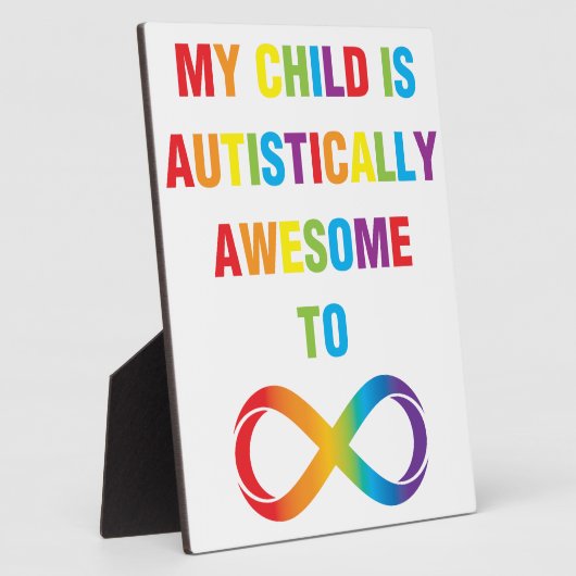 Mijn kind Autistisch Geweldige oneindigheid Fotoplaat (Zijkant)