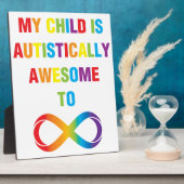 Mijn kind Autistisch Geweldige oneindigheid Fotoplaat (Zijkant)