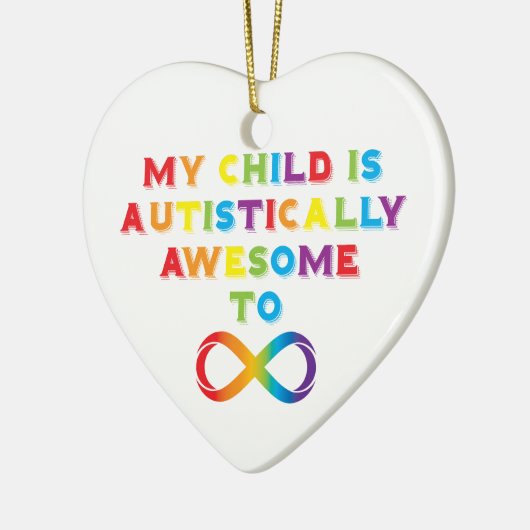 Mijn kind Autistisch Geweldige oneindigheid Keramisch Ornament (Links)