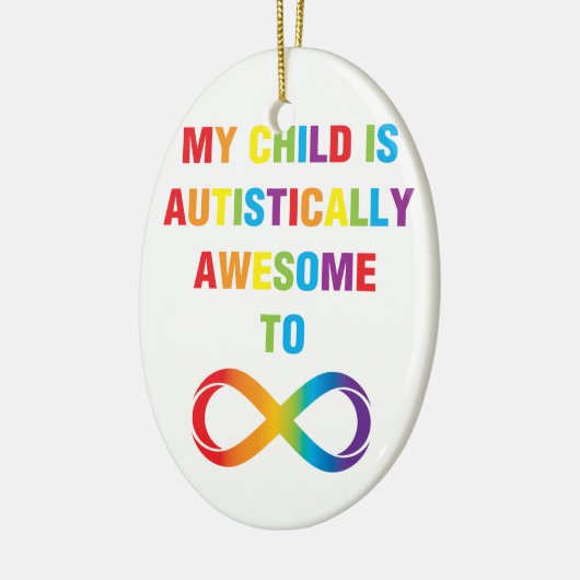 Mijn kind Autistisch Geweldige oneindigheid Keramisch Ornament (Links)