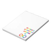 Mijn kind Autistisch Geweldige oneindigheid Notitieblok (Linkerzijde)