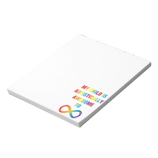 Mijn kind Autistisch Geweldige oneindigheid Notitieblok (Linkerzijde)