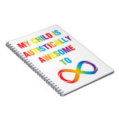 Mijn kind Autistisch Geweldige oneindigheid Notitieboek (Rechterzijde)