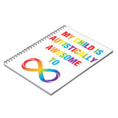 Mijn kind Autistisch Geweldige oneindigheid Notitieboek (Linkerzijde)
