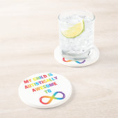 Mijn kind Autistisch Geweldige oneindigheid Zandsteen Onderzetter (Zijkant)