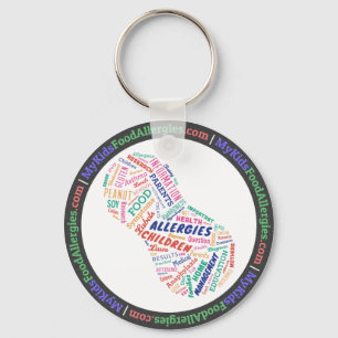 Mijn Kind Food Allgies Peanut Word Cloud Sleutelha Sleutelhanger
