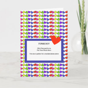 Mijn Kind foto op Kleurrijke Valentijnsdag Kaart