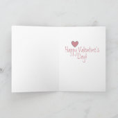 Mijn Kind Foto op Pink Hearts Valentijnsdag Kaart (Binnen)
