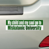 Mijn kind gaat naar Miskatonic Bumpersticker (Op auto)